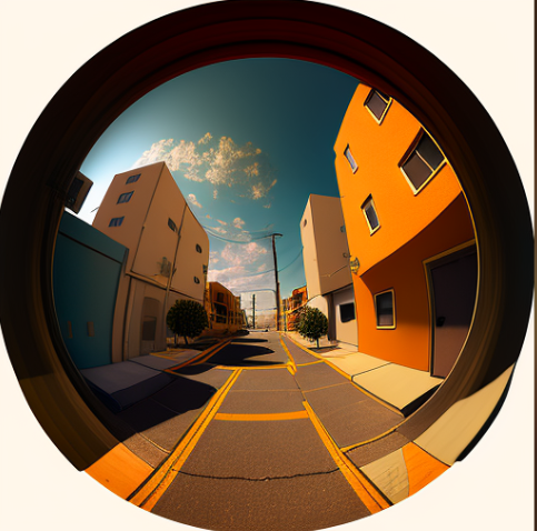 fish eye view into the metaverse
